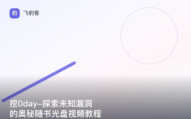 挖0day-探索未知漏洞的奥秘随书光盘视频教程