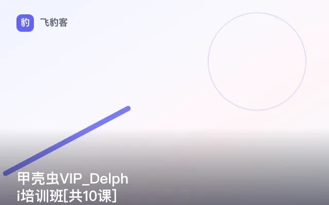 甲壳虫VIP_Delphi培训班[共10课]