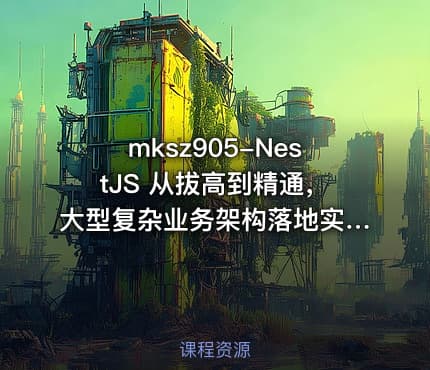 mksz905-NestJS 从拔高到精通，大型复杂业务架构落地实践（36章完结）