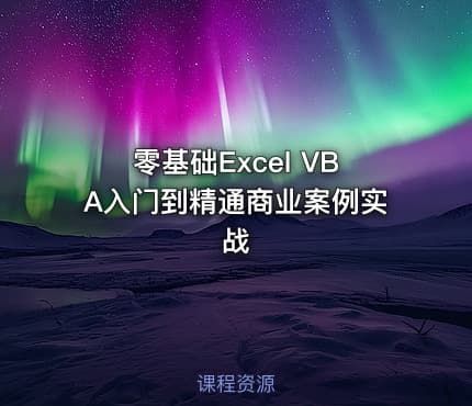 零基础Excel VBA入门到精通商业案例实战