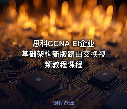 思科CCNA EI企业基础架构新版路由交换视频教程课程