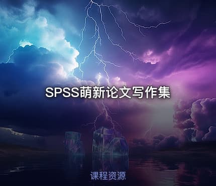 SPSS萌新论文写作集