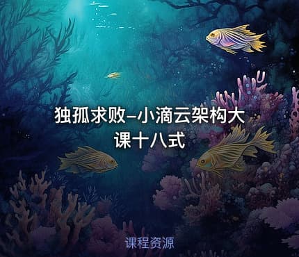 独孤求败-小滴云架构大课十八式
