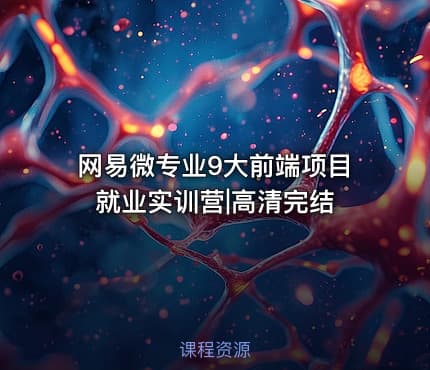 网易微专业9大前端项目就业实训营|高清完结