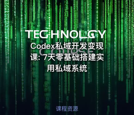 Codex私域开发变现课: 7天零基础搭建实用私域系统