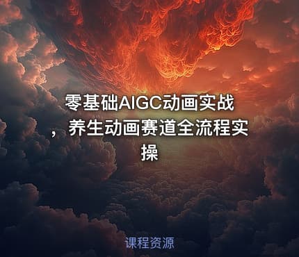 零基础AIGC动画实战，养生动画赛道全流程实操