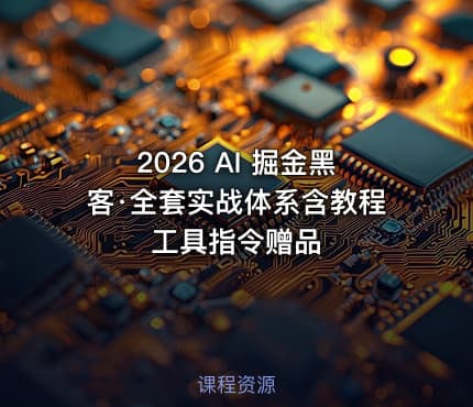 2026 AI 掘金黑客·全套实战体系含教程工具指令赠品