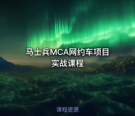 马士兵MCA网约车项目实战课程