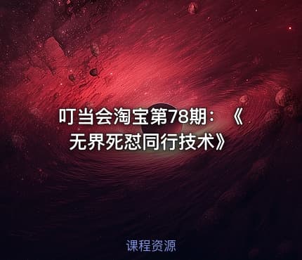 叮当会淘宝第78期：《无界死怼同行技术》