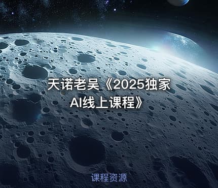 天诺老吴《2025独家AI线上课程》