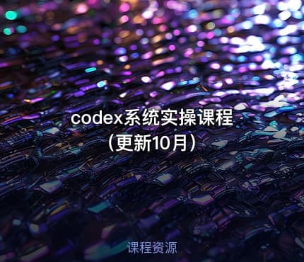 codex系统实操课程（更新10月）