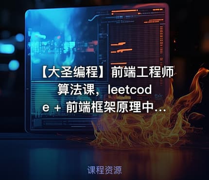 【大圣编程】前端工程师算法课，leetcode + 前端框架原理中的算法