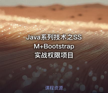 Java系列技术之SSM+Bootstrap实战权限项目