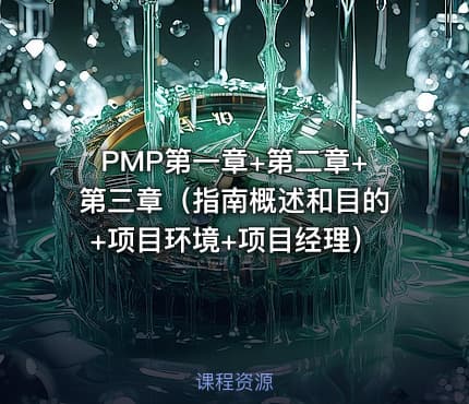 PMP第一章+第二章+第三章（指南概述和目的+项目环境+项目经理）
