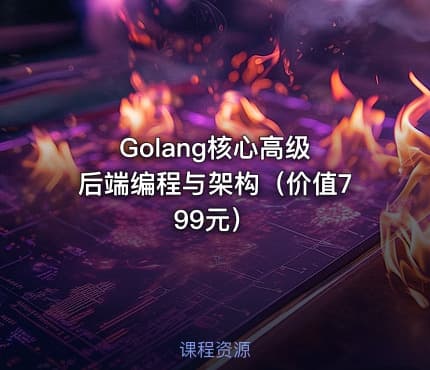 Golang核心高级 后端编程与架构（价值799元）