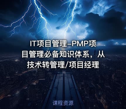 IT项目管理-PMP项目管理必备知识体系，从技术转管理/项目经理