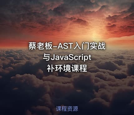 蔡老板-AST入门实战与JavaScript补环境课程