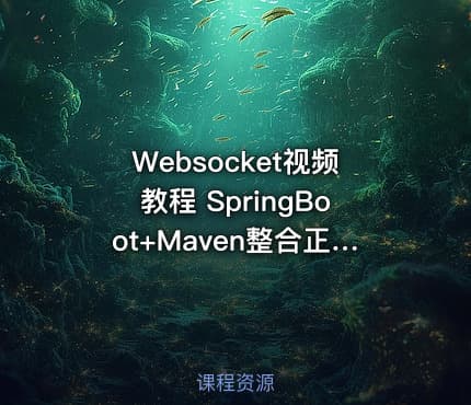 Websocket视频教程 SpringBoot+Maven整合正版视频课程