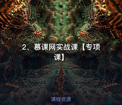 2、慕课网实战课【专项课】