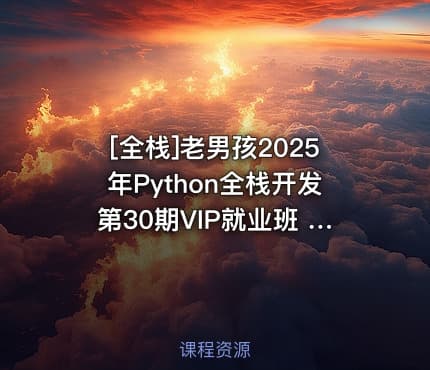[全栈]老男孩2025年Python全栈开发第30期VIP就业班 361G