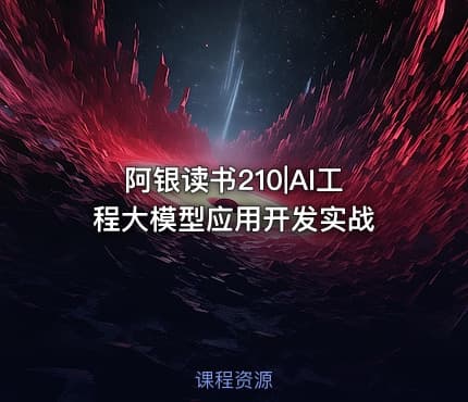 阿银读书210|AI工程大模型应用开发实战
