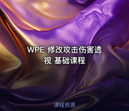 WPE 修改攻击伤害透视 基础课程