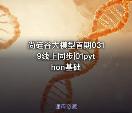 尚硅谷大模型首期0319线上同步|01python基础