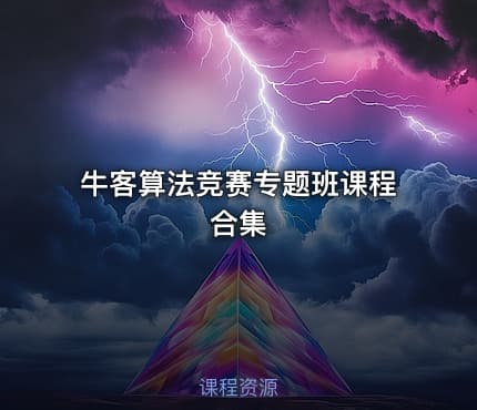 牛客算法竞赛专题班课程合集
