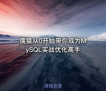 儒猿从0开始带你成为MySQL实战优化高手