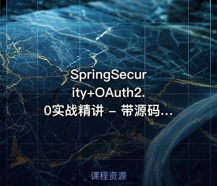SpringSecurity+OAuth2.0实战精讲 - 带源码课件