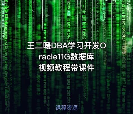 王二暖DBA学习开发Oracle11G数据库视频教程带课件
