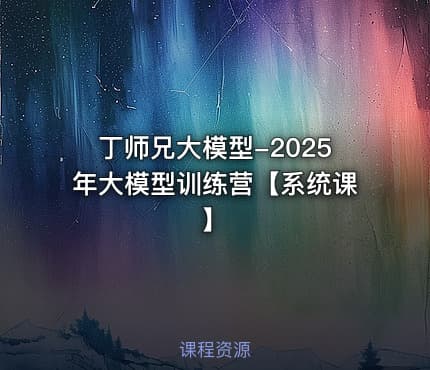 丁师兄大模型-2025年大模型训练营【系统课】