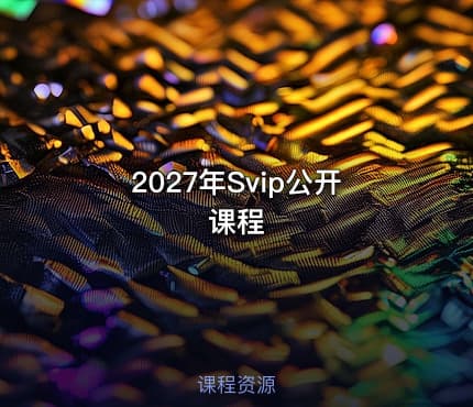 2027年Svip公开课程