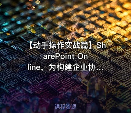 【动手操作实战篇】SharePoint Online,为构建企业协同分享平台打Call视频教程