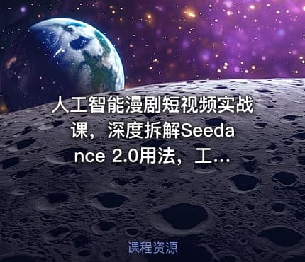 人工智能漫剧短视频实战课,深度拆解Seedance 2.0用法,工具测评对标+全流程创作+脚本分镜+后期剪辑变现全教学