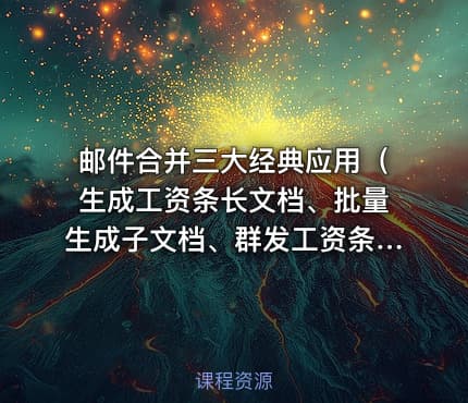 邮件合并三大经典应用(生成工资条长文档、批量生成子文档、群发工资条)视频课程