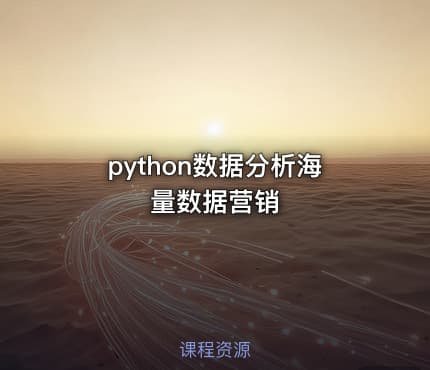 python数据分析海量数据营销