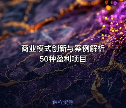 商业模式创新与案例解析50种盈利项目
