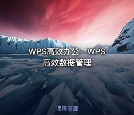 WPS高效办公:WPS高效数据管理