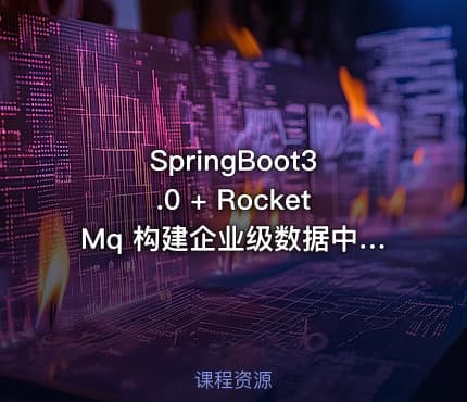 SpringBoot3.0 + RocketMq 构建企业级数据中台-299-完结
