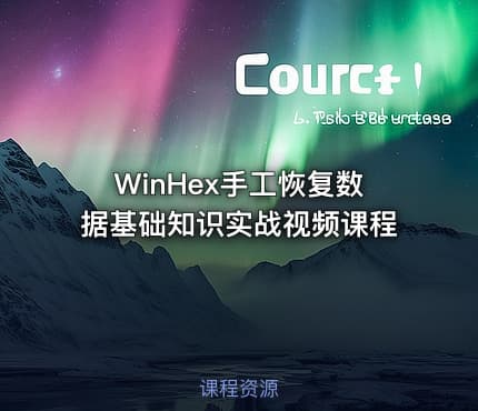 WinHex手工恢复数据基础知识实战视频课程
