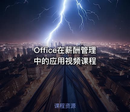 Office在薪酬管理中的应用视频课程