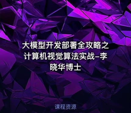 大模型开发部署全攻略之计算机视觉算法实战-李晓华博士