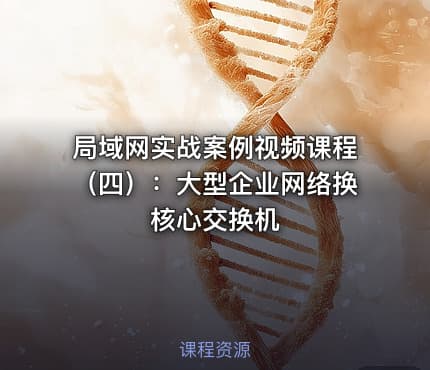 局域网实战案例视频课程(四):大型企业网络换核心交换机