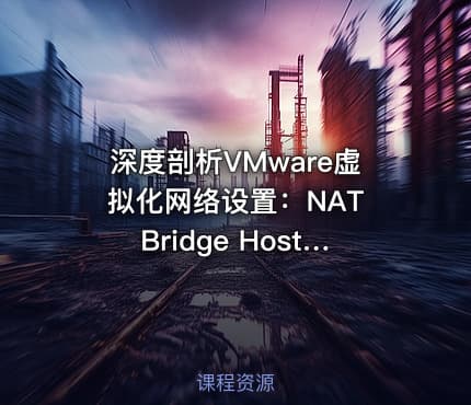 深度剖析VMware虚拟化网络设置:NAT Bridge Host-Only 视频课程