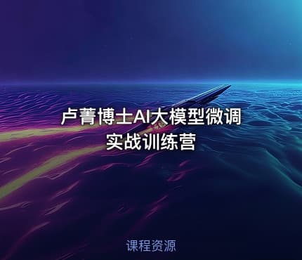 卢菁博士AI大模型微调实战训练营