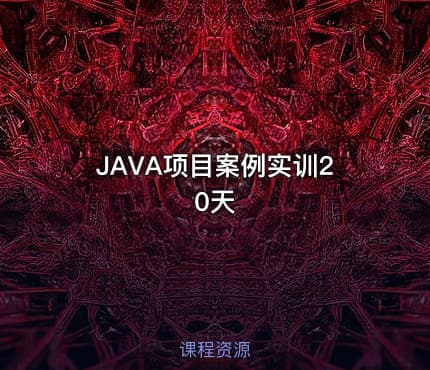 JAVA项目案例实训20天