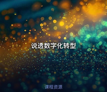 说透数字化转型
