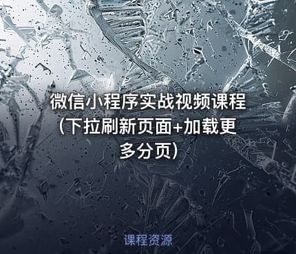 微信小程序实战视频课程(下拉刷新页面+加载更多分页)