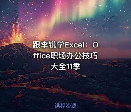 跟李锐学Excel:Office职场办公技巧大全11季